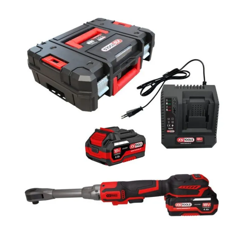 Coffret clé à rochet 1/2'' 18 V, 2 batteries et chargeur KSTOOLS | 515.4740F