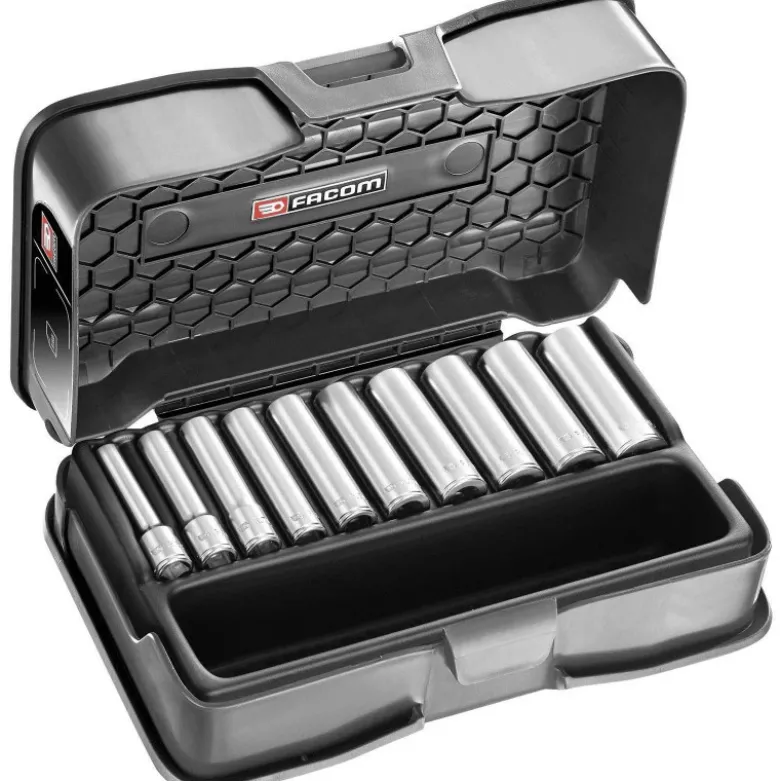 Coffret de 10 clés à douilles 1/4 longues Facom | R.405PF