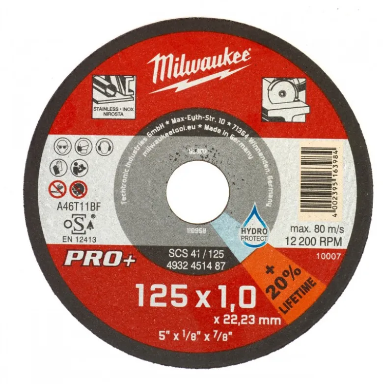 COFFRET DE 10 DISQUES A TRONCONNER PRO+ 125X1 MM Milwaukee | 4932478998