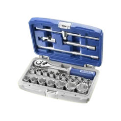 Coffret de douilles et accessoires 1/2" métriques - 22 pièces - E032900 | Expert by Facom
