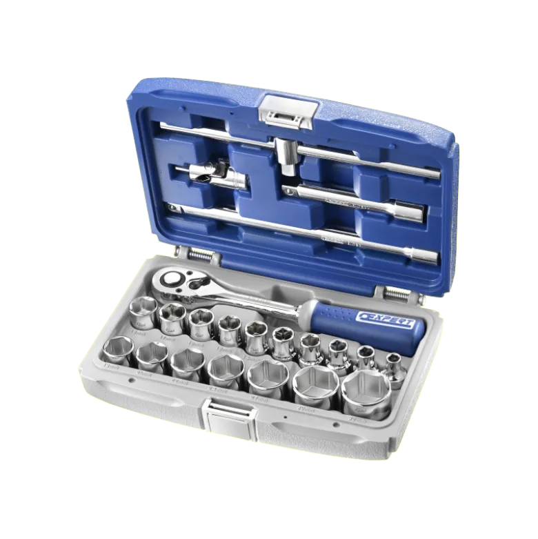 Coffret de douilles et accessoires 1/2" métriques - 22 pièces - E032900 | Expert by Facom