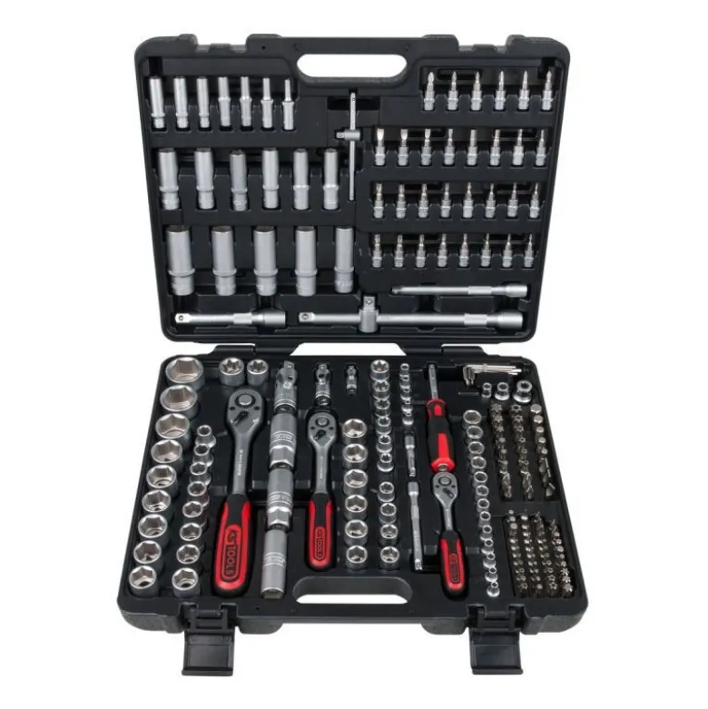 Coffret de douilles et accessoires 1/4"+3/8''+1/2'', 195 pcs - KSTools | 917.0795