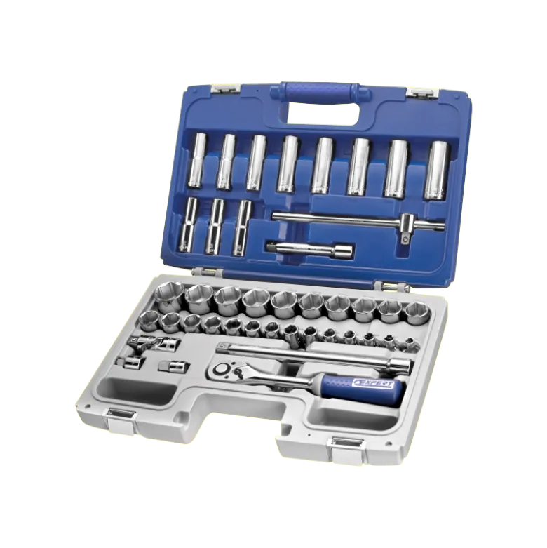Coffret de douilles et accessoires 1/2" métriques - 42 pièces - E032908 | Expert by Facom