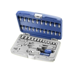 Coffret de douilles et accessoires 1/4" métriques - 42 pièces - E030702 | Expert by Facom