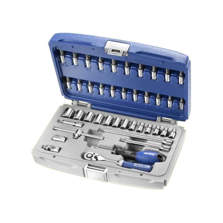 Coffret de douilles et accessoires 1/4" métriques - 42 pièces - E030702 | Expert by Facom