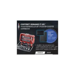 Coffret de douilles Nano 1/4" - Avec Cliquet Tête Ronde Édition Limitée Racing - FACOM | R2NANO24H
