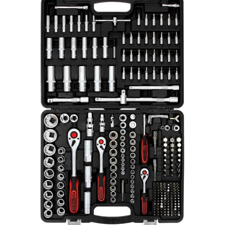 Coffret de douilles 1/4'' + 3/8'' +1/2'', 255 pcs. - KSTools | 916.0255