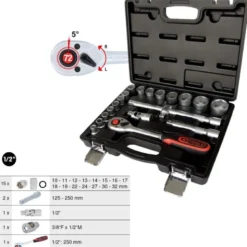 Coffret de douilles 1/2'', 20 pcs. - KSTools | 911.0620