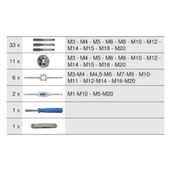 Coffret de jeux de tarauds, filières 54pcs - KS Tools | 331.0654