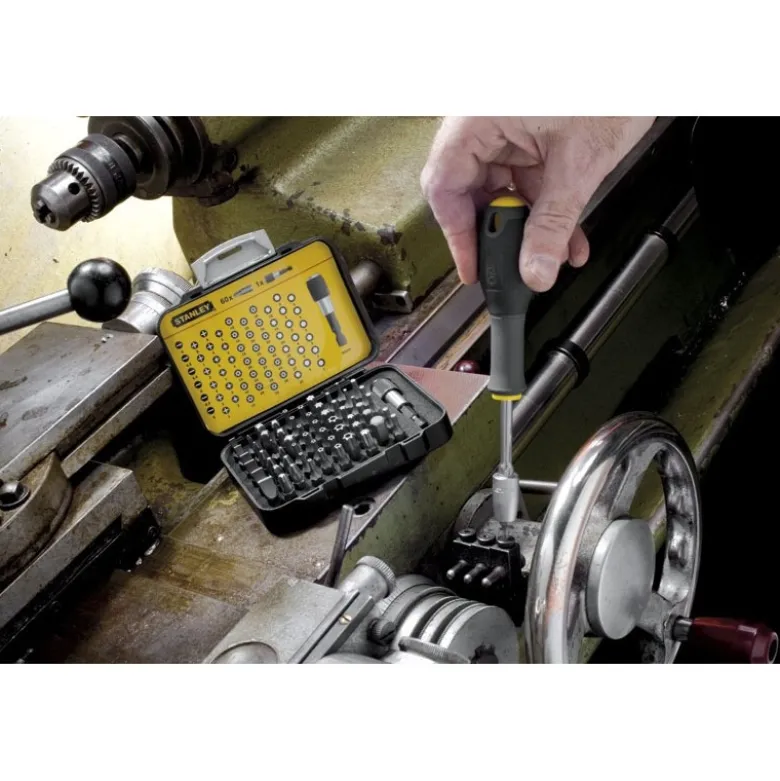 COFFRET D'EMBOUTS DE VISSAGE 1/4" 25MM - JEU DE 61 PIÈCES - GAMME PRO STANLEY 1-13-902