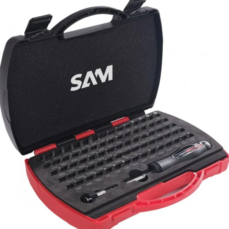 COFFRET D'EMBOUTS DE VISSAGE 72 PIECES - SAM | EMB-107
