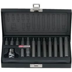 Coffret d'embouts KS, 6pans male 15 pcs - 4-5-6-7-8-10-12 mm - KS Tools | 911.5040