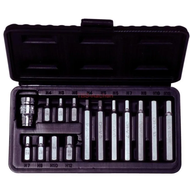 Coffret d'embouts KS, 6pans male 15 pcs - 4-5-6-7-8-10-12 mm - KS Tools | 911.5040