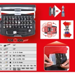Coffret d'embouts TORSIONpower 1/4'', 32 pcs - KSTools | 911.3030
