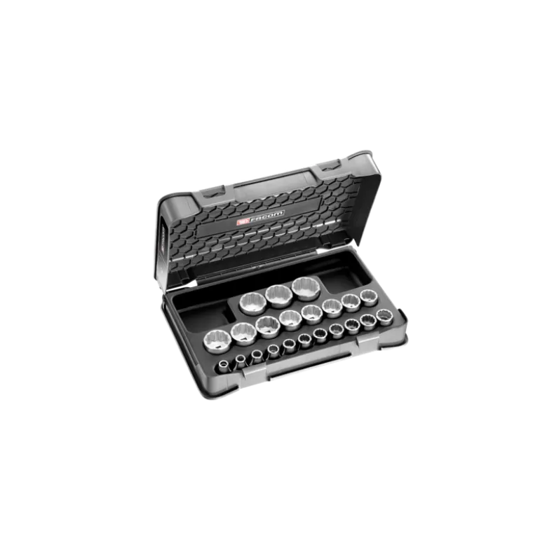 Coffret douilles 1/2" 12 pans métriques - 22 pièces | S.400B Facom