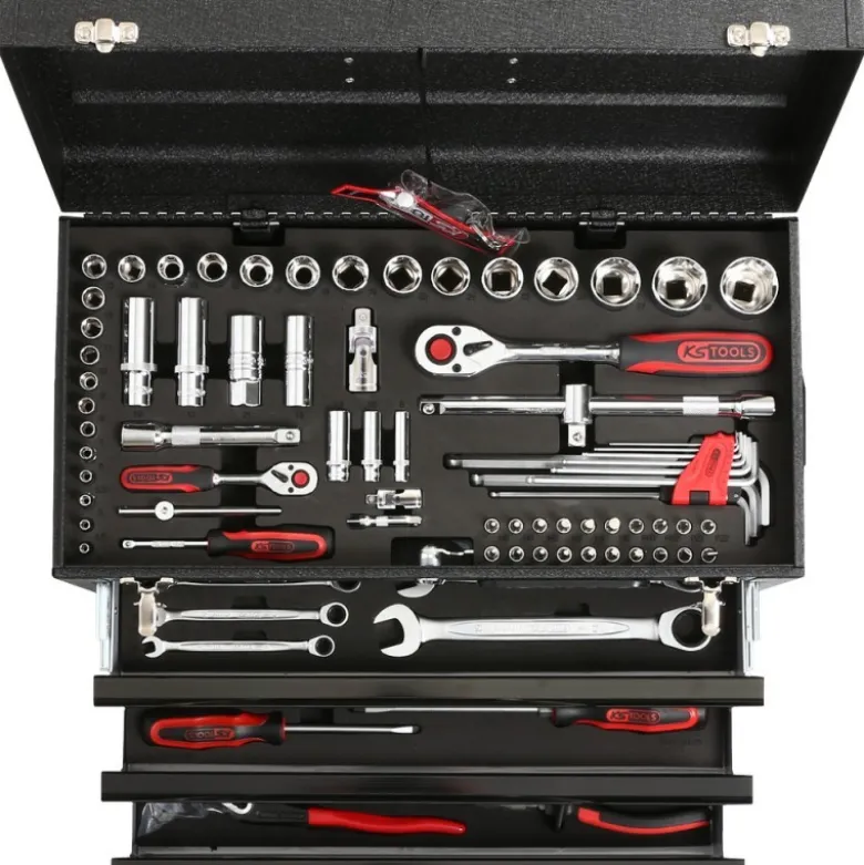 Coffret d'outils universels CHROMEplus 1/4'' + 1/2'', 99 pcs. - KSTools | 918.0100