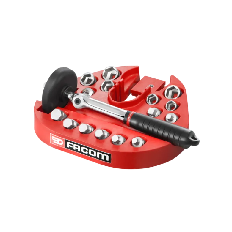 Coffret kit de vidange : clé de vidange et embouts de vidange sur plateau support FACOM D.48-KITPB