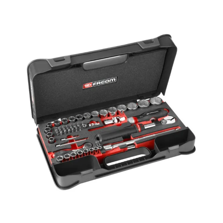 Coffret MBOX serrage 1/4 & 1/2 OGV® Grip, plateau mousse (60 pces) - Facom | RS.GRPPB
