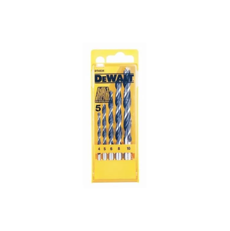 Coffret plastique 5 mèches à bois 3 pointes DEWALT | DT4535