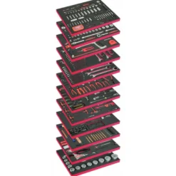 Composition de 12 modules mousse avec 560 outils à usage général - Bahco | FF1ASET-XLARGE