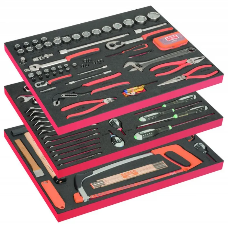 Composition de 3 modules mousse avec 158 outils à usage général - Bahco | FF1ASET-BASIC