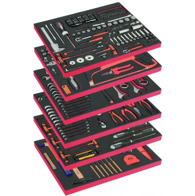 Composition de 6 modules mousse avec 346 outils à usage général - Bahco | FF1ASET-LARGE