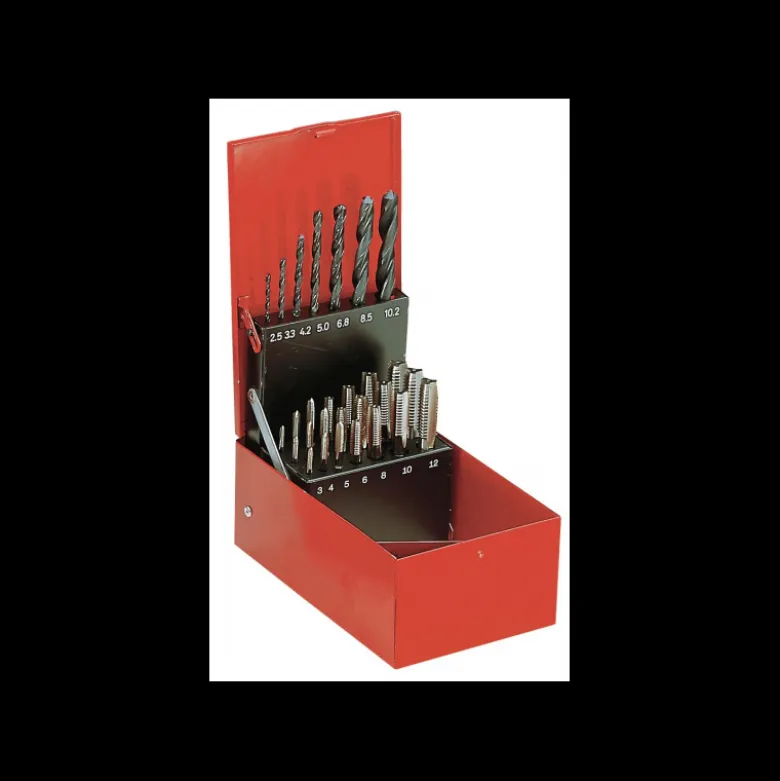 Composition de 21 tarauds cobalt de M3 à M12 et 7 forets Facom | 227.SJ2A