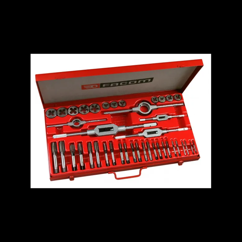 Composition d'outils de 24 tarauds au cobalt, 12 Filières et 5 porte-outils Facom | 221.227SJ2