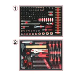 Composition d’outils pour servante 184 pièces - KSTools | 714.0184