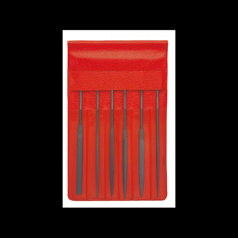 Composition 6 limes 140mm aiguilles T2 de précision en trousse Facom | AS.6L140T2A