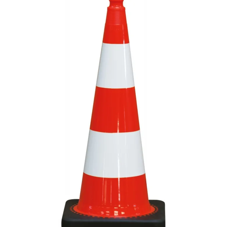 CONE PLASTIQUE FLUO 75CM PVC PIED CAOUTCHOUC 3,500 KG TALIAPLAST | 520303