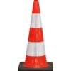 CONE PLASTIQUE FLUO 75CM PVC RETRO C2 PIED CAOUT.4KG TALIAPLAST | 520802