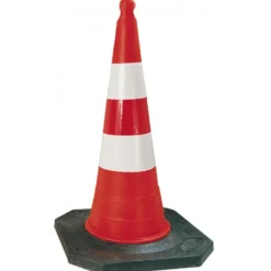 CONE PLASTIQUE FLUO 100CM RETRO C2 PIED CAOUT. 8,5KG TALIAPLAST | 520804