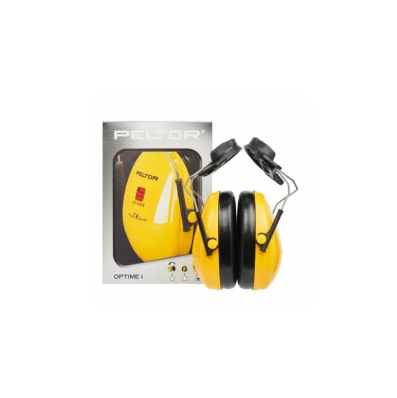 Coquilles antibruit 3M™ PELTOR™ Optime™ I, jaune, monté sur casque, H510P3E-405-GU | 7000039617