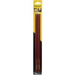 CRAYON DE CHARPENTIER 30CM CORPS ROUGE - CARTE 2 PIÈCES STANLEY STHT0-72997