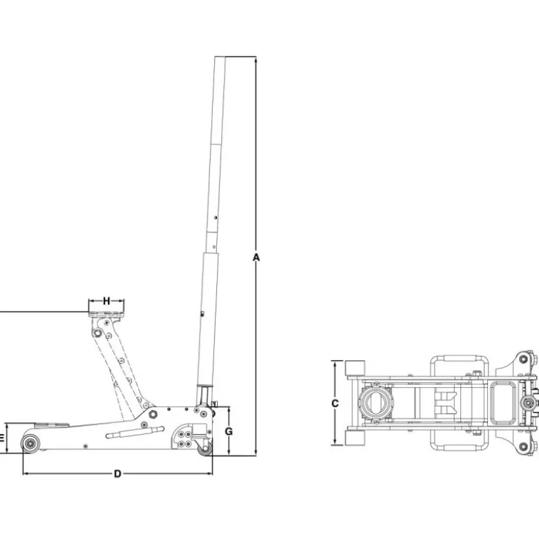 Cric aluminium 2,5 tonnes - Bahco | BH1A2500A