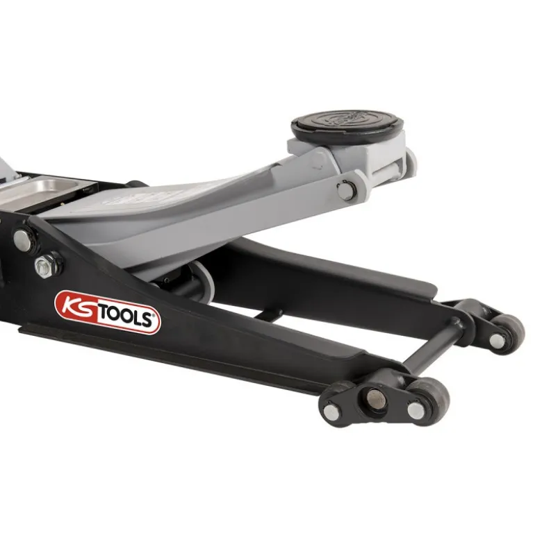 Cric hydraulique extra-bas acier ULTIMATE 2T avec double-roues avant KS Tools | 161.0372