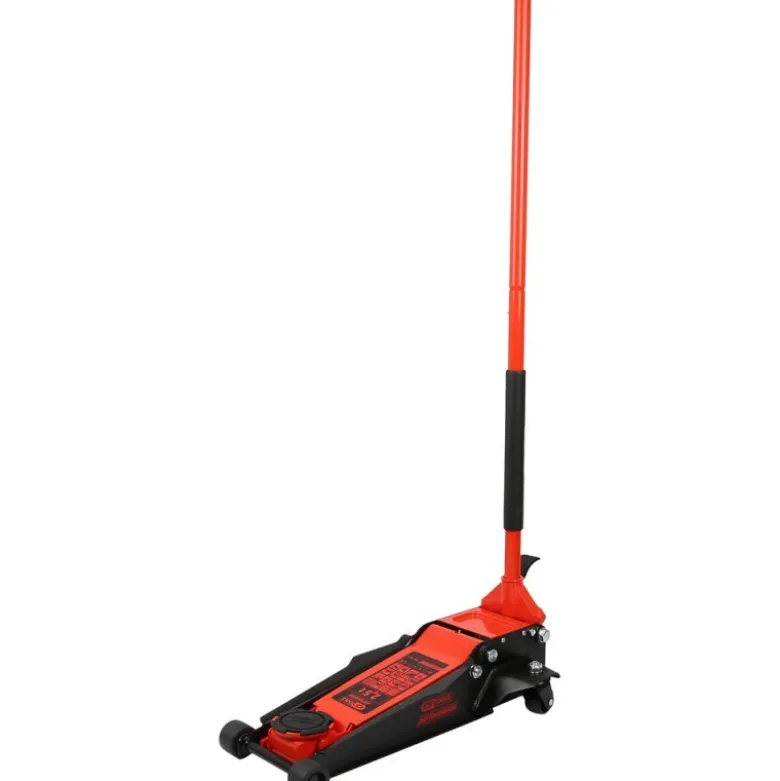 Cric hydraulique Performance en acier, 2 500 kg, plat, levée : 75-510 mm - KSTools | 160.1015