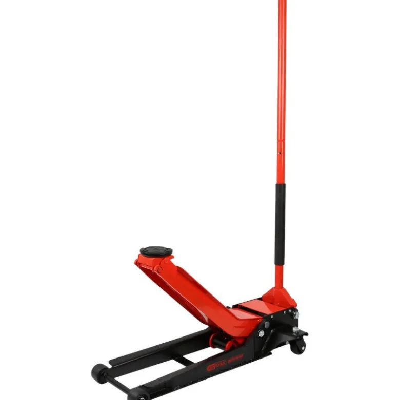 Cric hydraulique Performance en acier, 2000 kg, plat, levée : 75-610 mm - KSTools | 160.1025