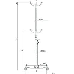 Cric hydraulique simple piston d'une capacité de 500 kg - Bahco | BH5SP500QA