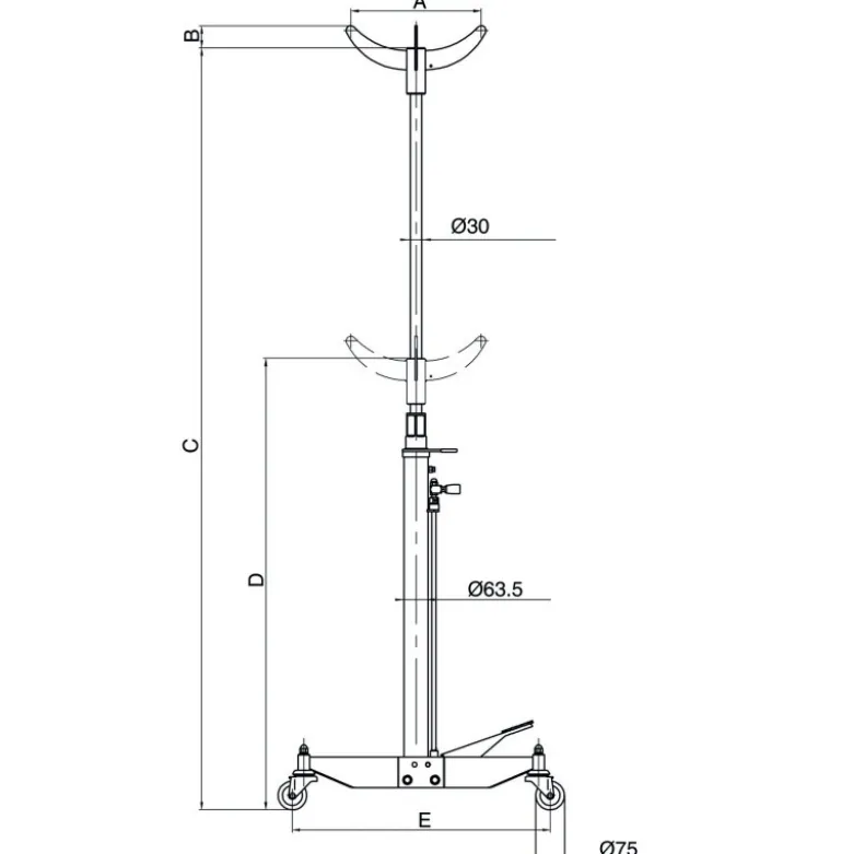 Cric hydraulique simple piston d'une capacité de 500 kg - Bahco | BH5SP500QA