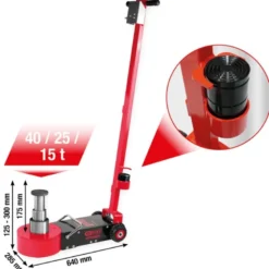 Cric hydropneumatique Performance, 40/25/15 t - KSTools | 160.1080