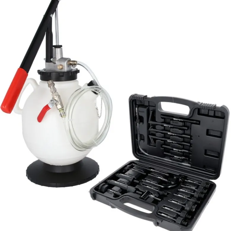 Dispositif de remplissage et de vidange d'huile de transmission avec adaptateur 23 pcs - KSTools | 150.9105