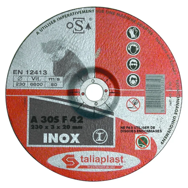 DISQUE ABRASIF POUR INOX 125MM TALIAPLAST | 401233