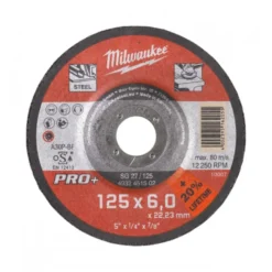 DISQUE A MEULER 125 EPAISSEUR 6 MM PRO+ 1PC Milwaukee | 4932451502
