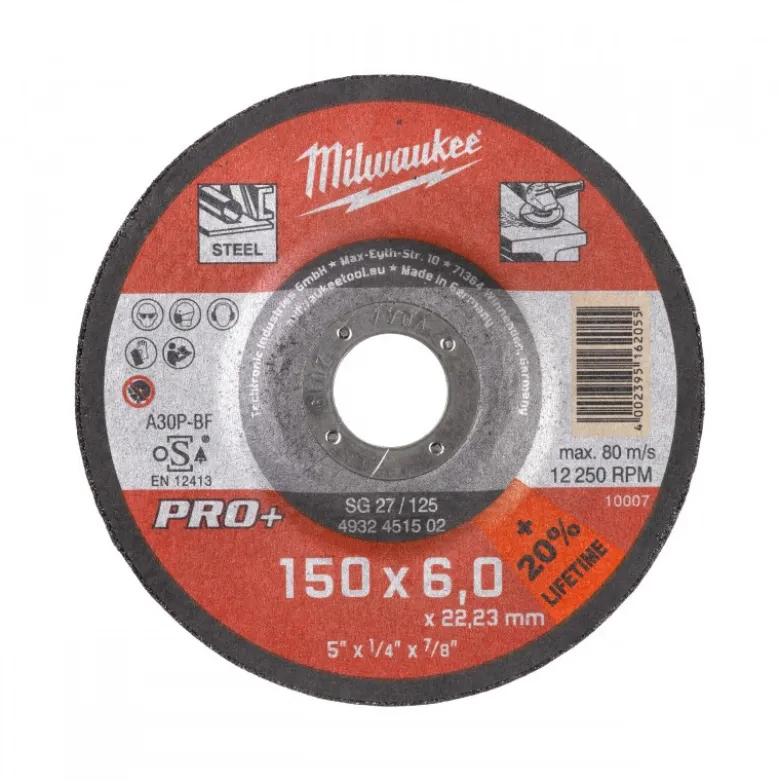 DISQUE A MEULER 150X7 MM PRO+ 1PC - Milwaukee | 4932471387