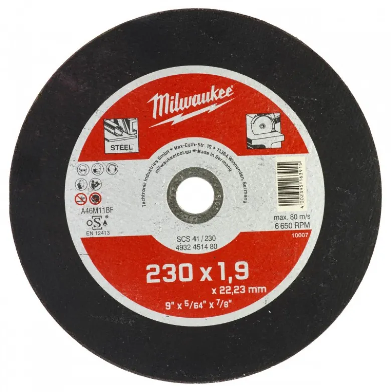 DISQUE A TRONCONNER PRO+ 230MM EPAISSEUR 1,9 MM CONTRACTOR 1PC - Milwaukee | 4932451480