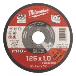 DISQUE A TRONCONNER PRO+ 125MM EPAISSEUR 1 MM PRO+ 1PC - Milwaukee | 4932451487