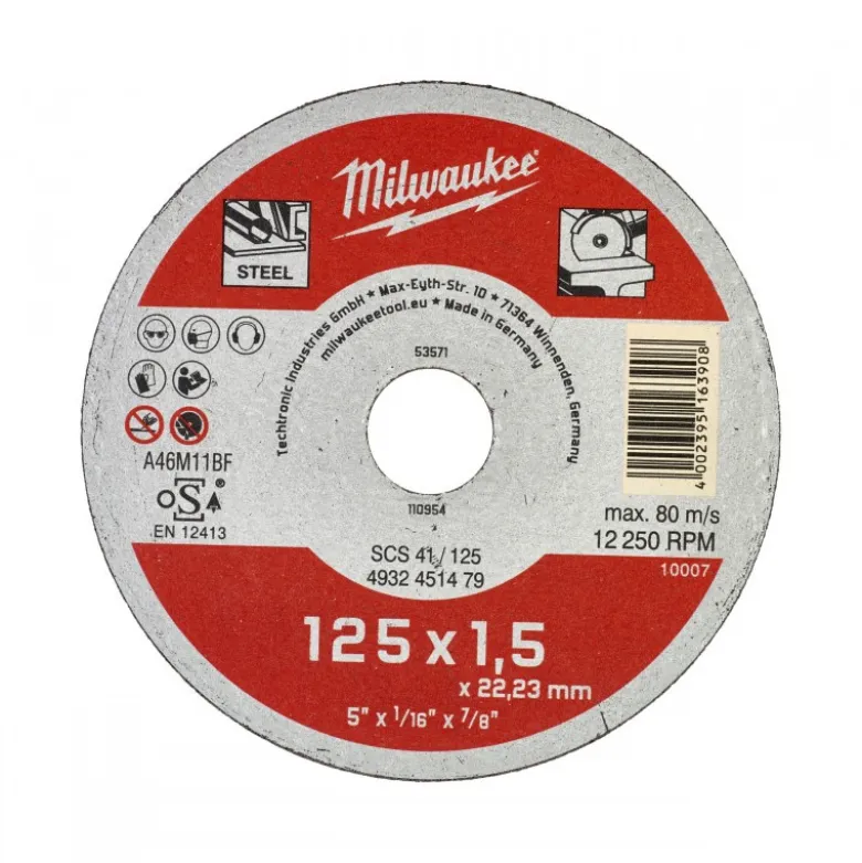 DISQUE A TRONCONNER PRO+ 125MM EPAISSEUR 1,5 MM CONTRACTOR 1PC - Milwaukee | 4932451479