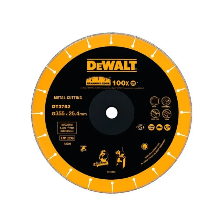 DISQUE DIAMANT A TRONÇONNER LE METAL - 355 X 25,4 MM - DEWALT | DT3752